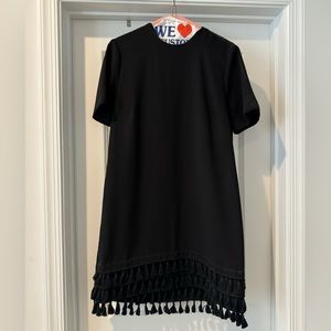 Black Zara dress with tassels